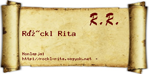 Röckl Rita névjegykártya