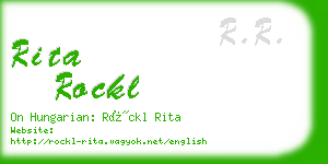 rita rockl business card